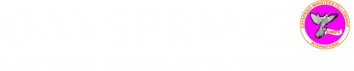 Dayspring Ministers Fellowship International logo white version